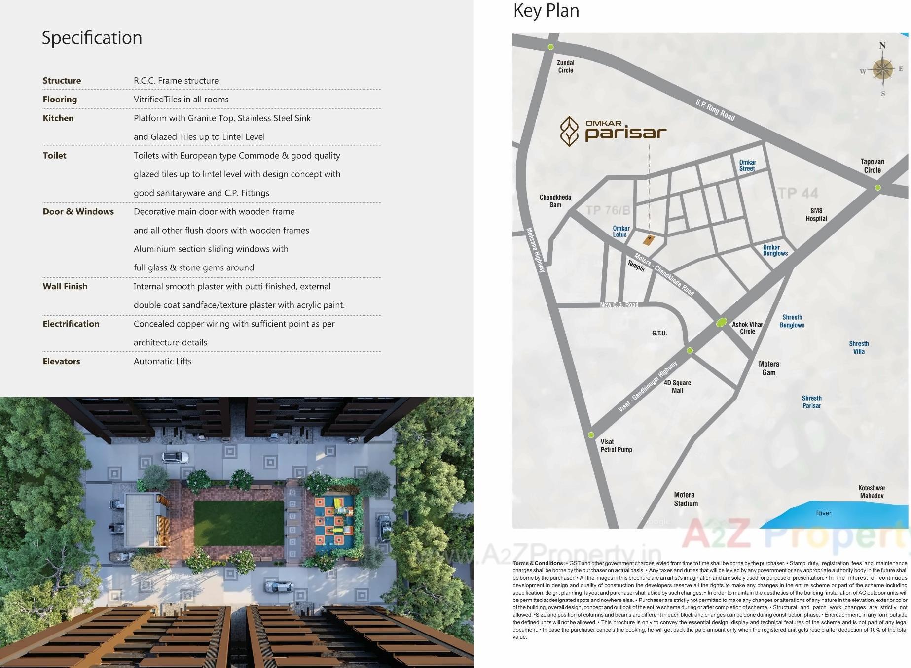  of real estate project Omkar Parisar located at Chandkheda, Ahmedabad, Gujarat