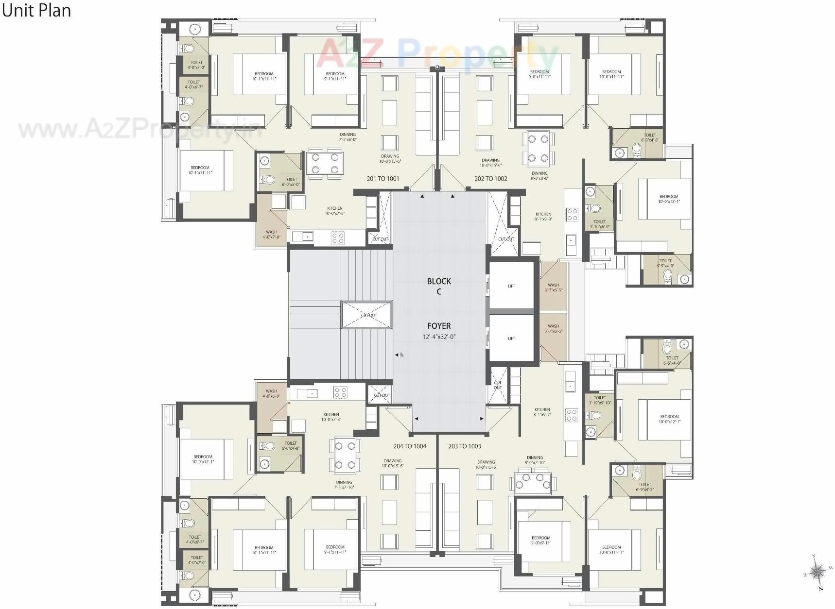 Layout of real estate project Omkar Parisar located at Chandkheda, Ahmedabad, Gujarat