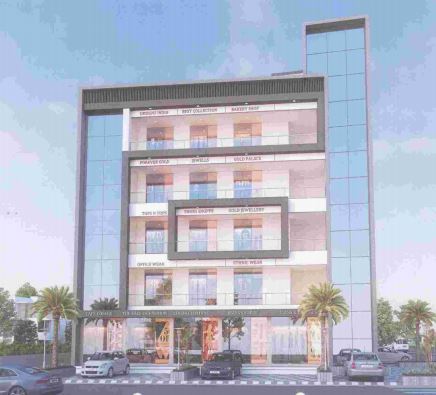3D Elevation of real estate project Omkar Plaza located at Nikol, Ahmedabad, Gujarat