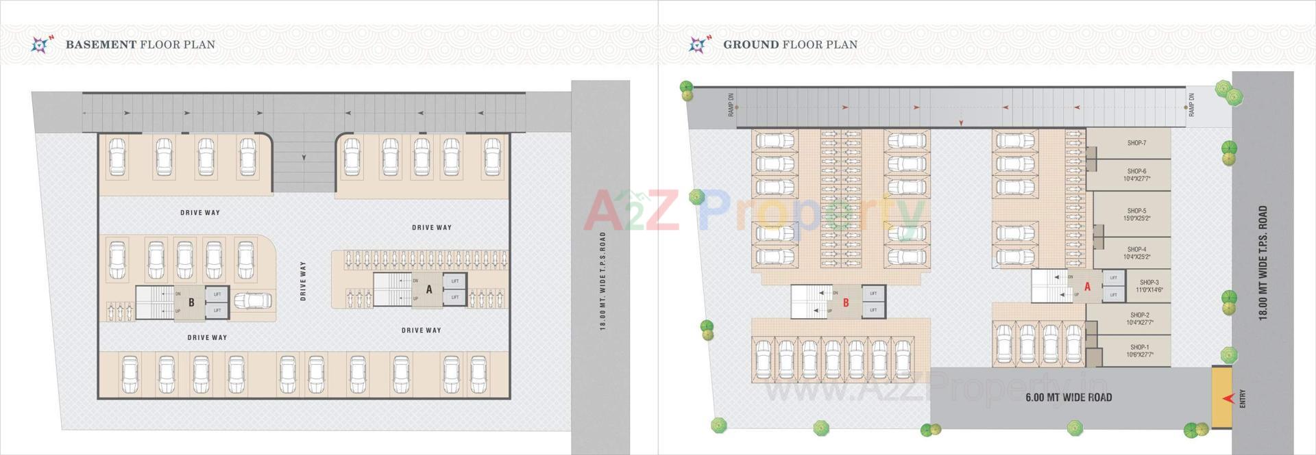 Layout of real estate project Omkar Residency located at Vinzol, Ahmedabad, Gujarat