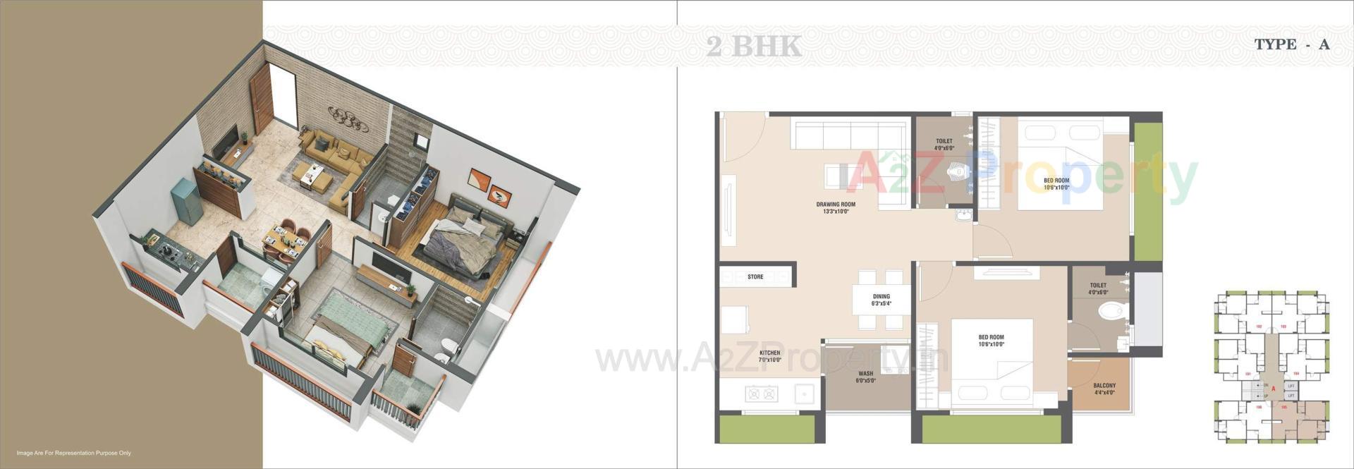 Layout of real estate project Omkar Residency located at Vinzol, Ahmedabad, Gujarat