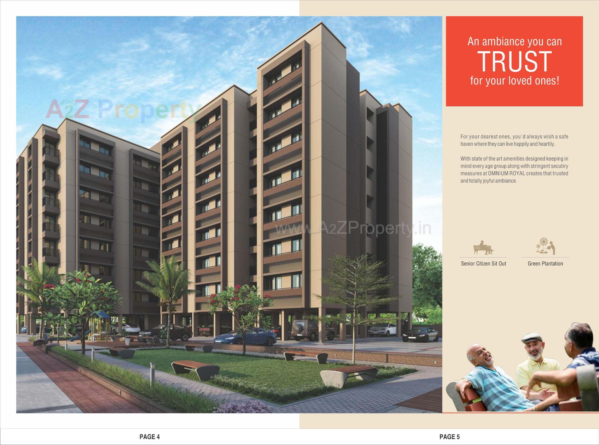 3D Elevation of real estate project Omnium Royal located at Nana-chiloda, Ahmedabad, Gujarat