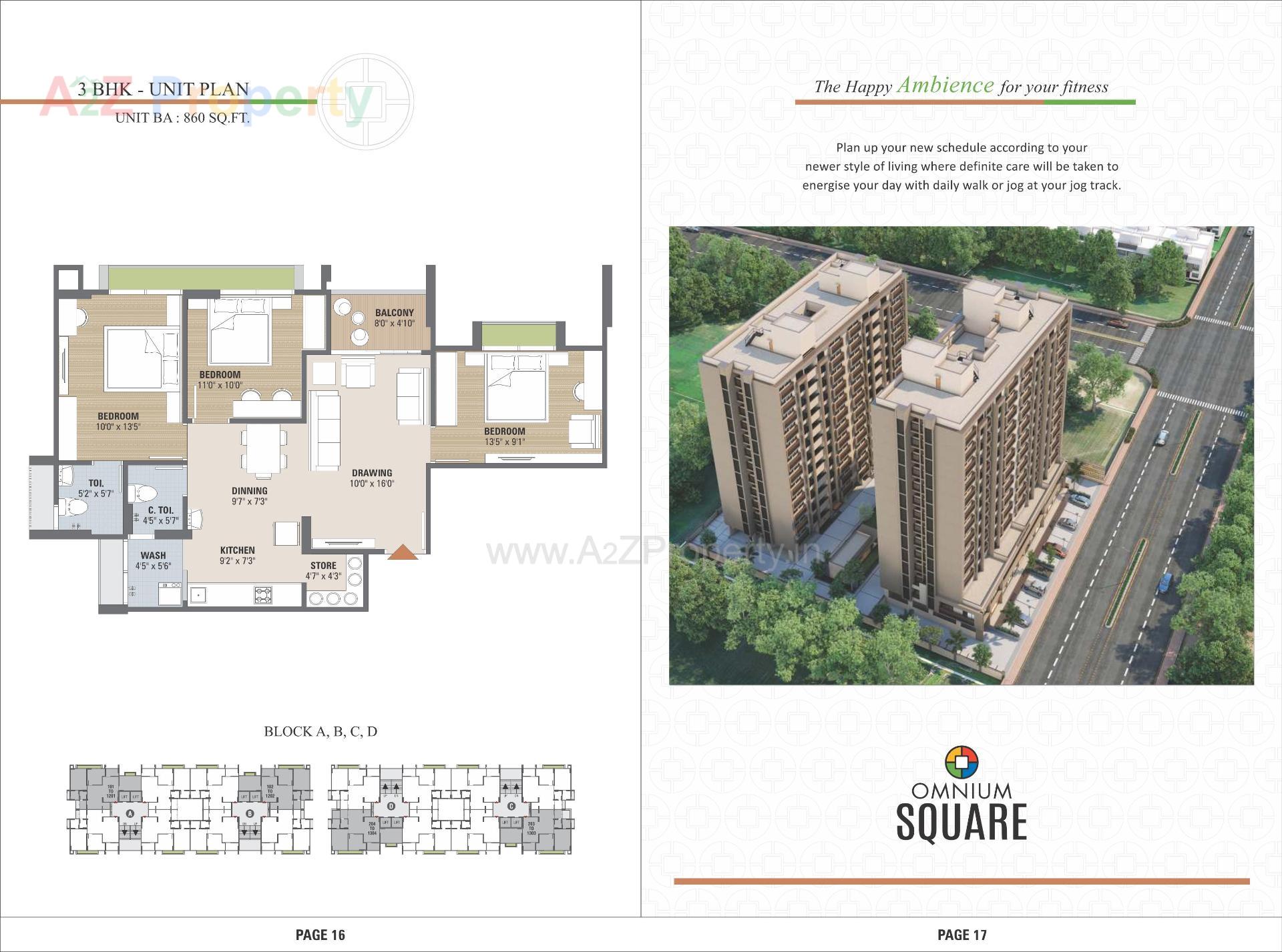 Layout of real estate project Omnium Square located at Naroda, Ahmedabad, Gujarat