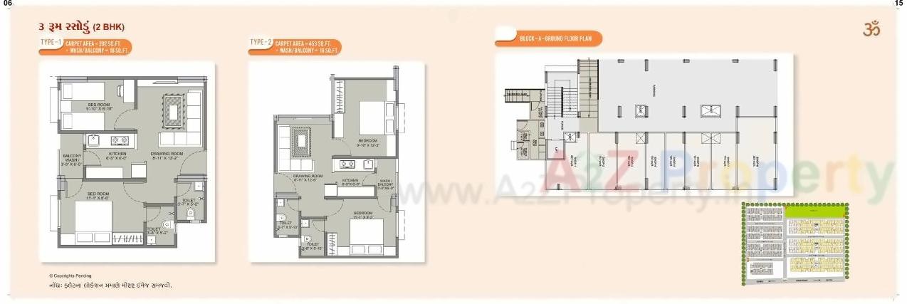 Layout of real estate project Omshanti Gold Plus located at Vatva, Ahmedabad, Gujarat