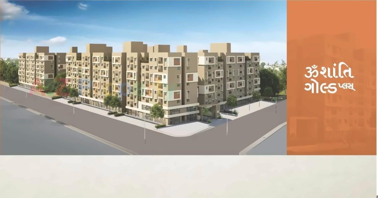 3D Elevation of real estate project Omshanti Gold Plus located at City, Ahmedabad, Gujarat