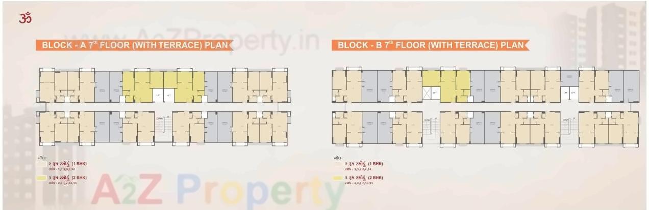 Layout of real estate project Omshanti Raj Niwas located at Vatva, Ahmedabad, Gujarat