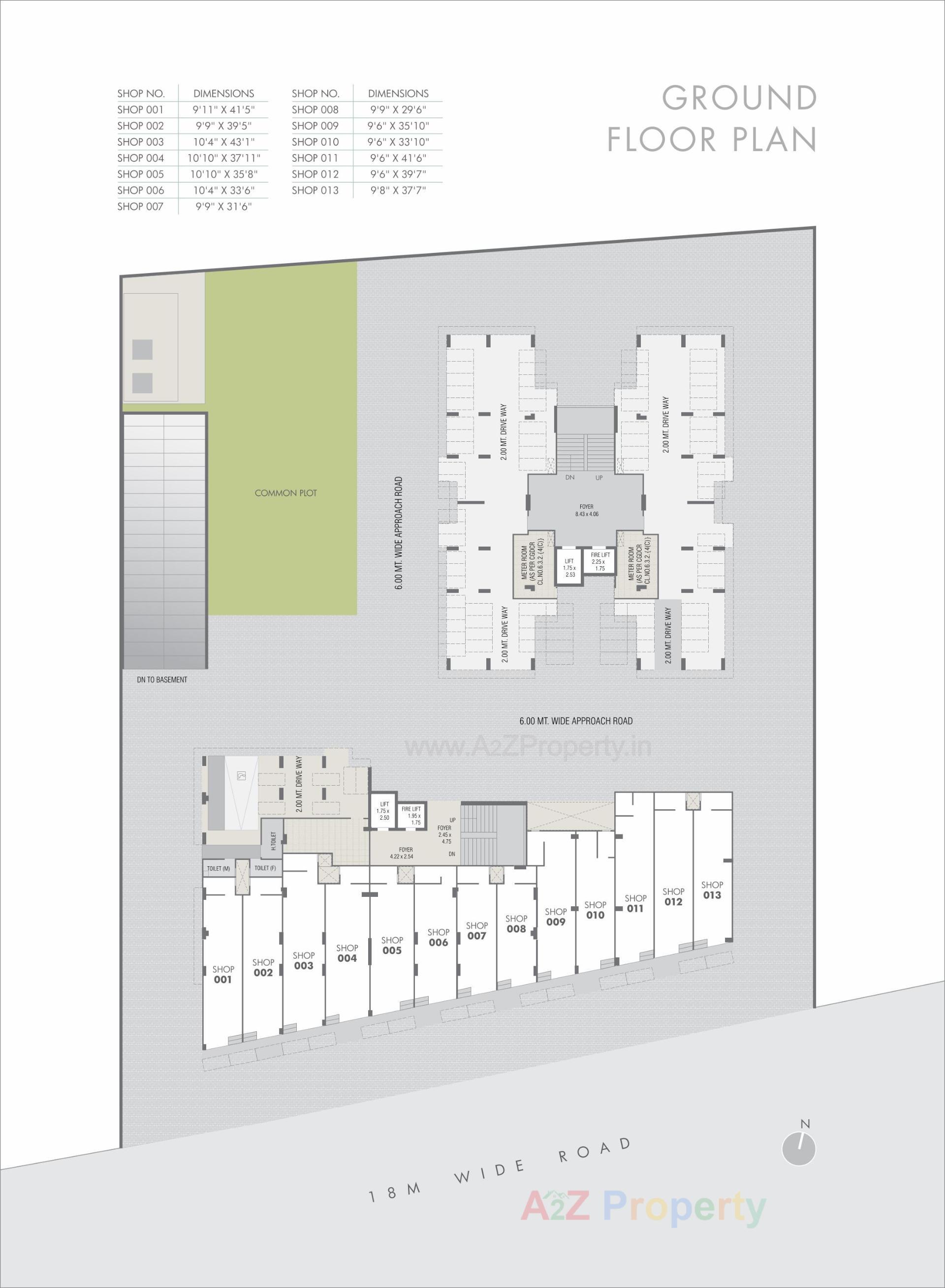 Layout of real estate project One located at Shilaj, Ahmedabad, Gujarat