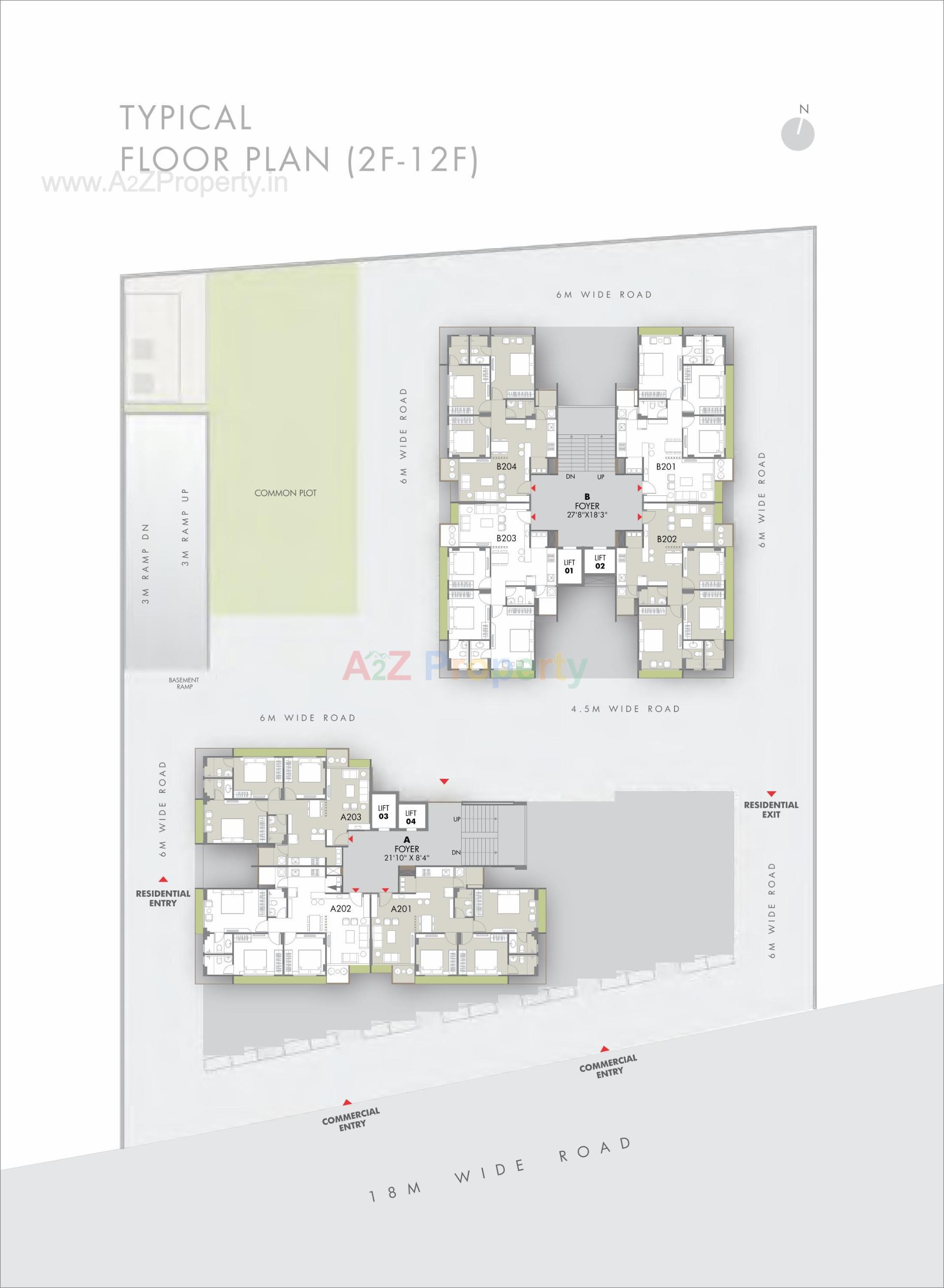 Layout of real estate project One located at Shilaj, Ahmedabad, Gujarat