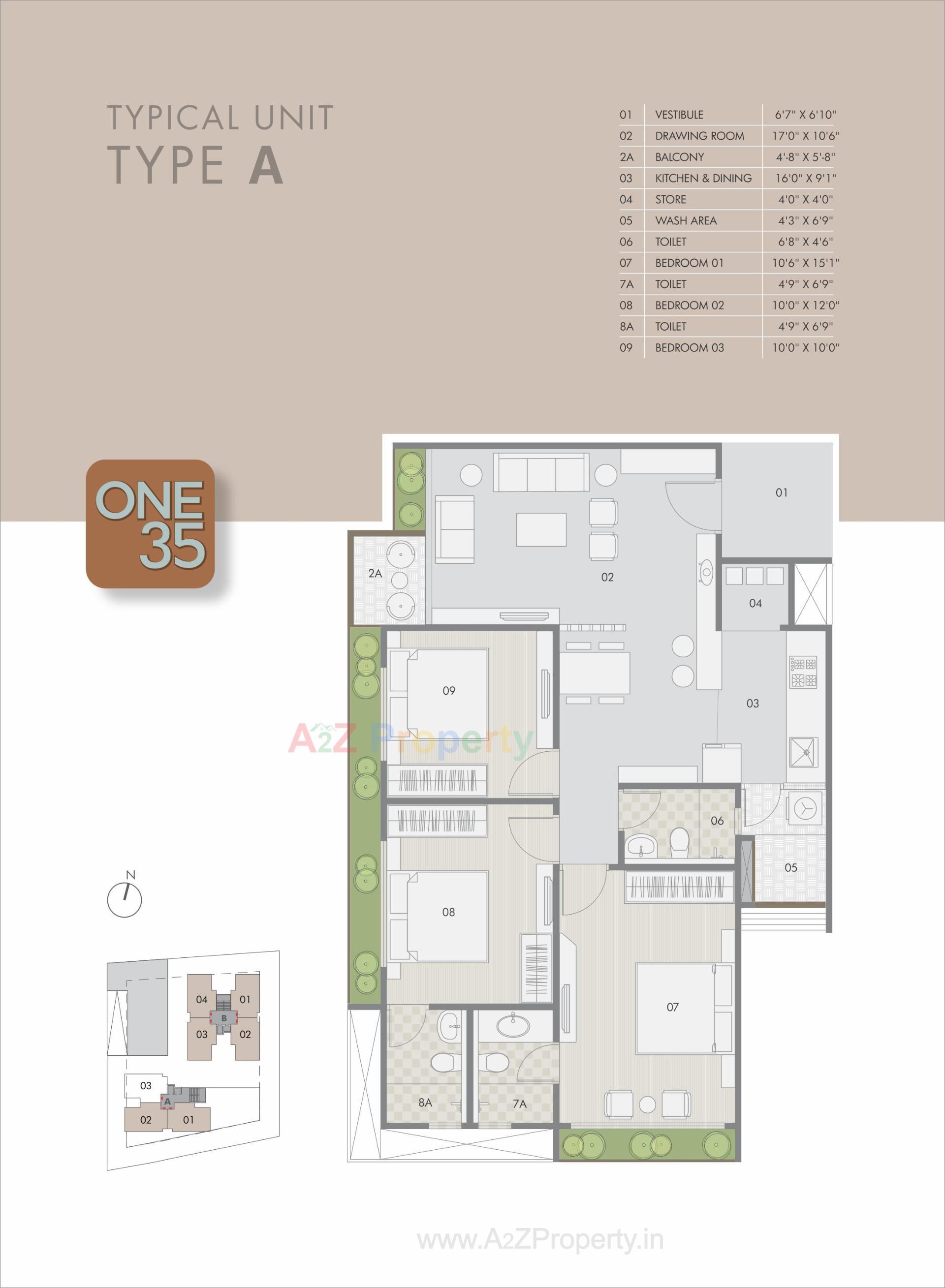 Layout of real estate project One located at Shilaj, Ahmedabad, Gujarat