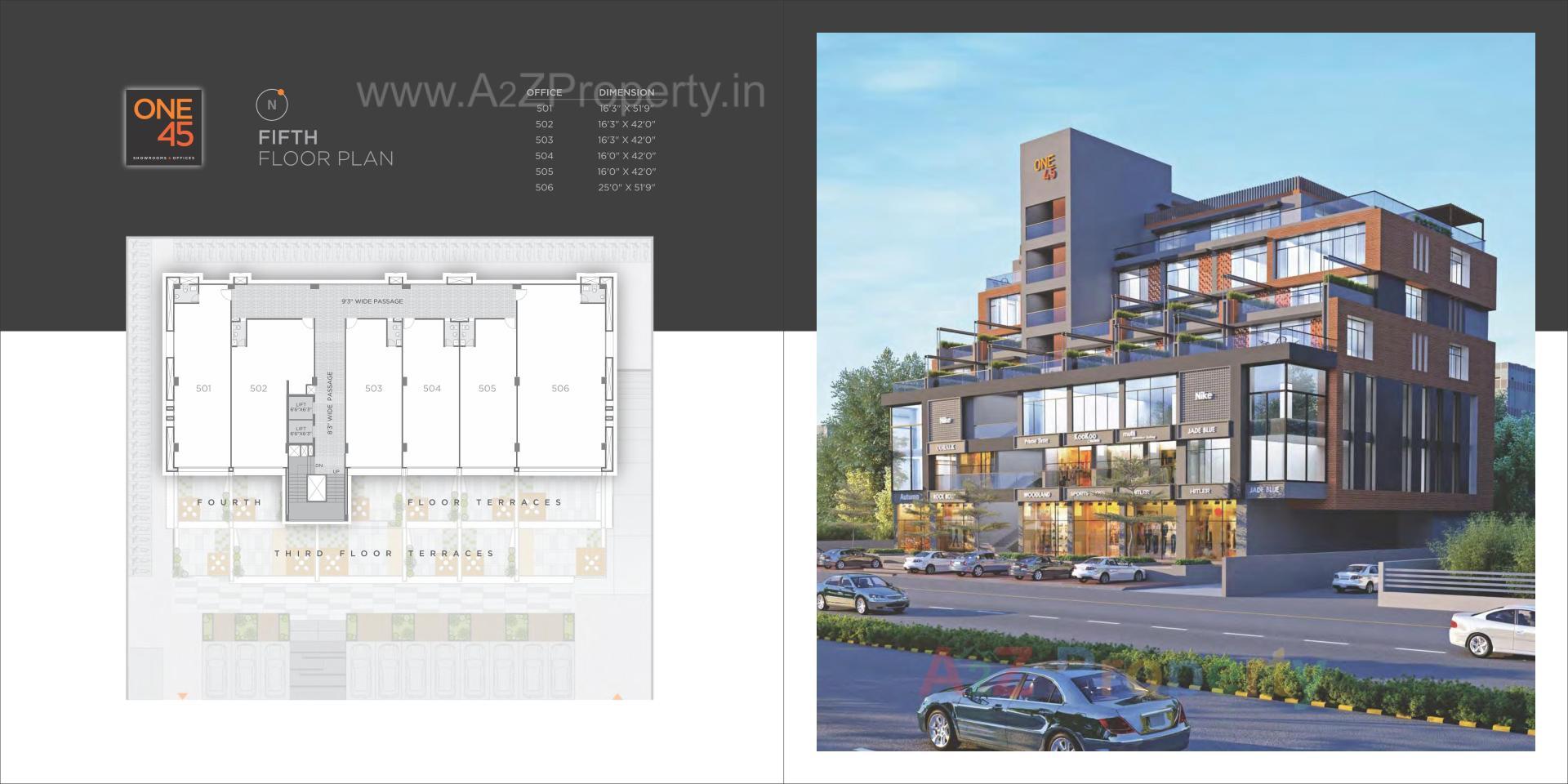 Layout of real estate project One located at Sola, Ahmedabad, Gujarat