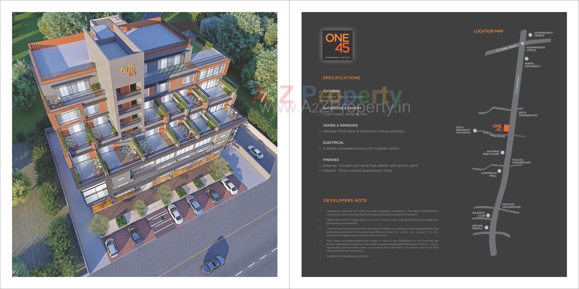 3D Elevation of real estate project One located at Sola, Ahmedabad, Gujarat