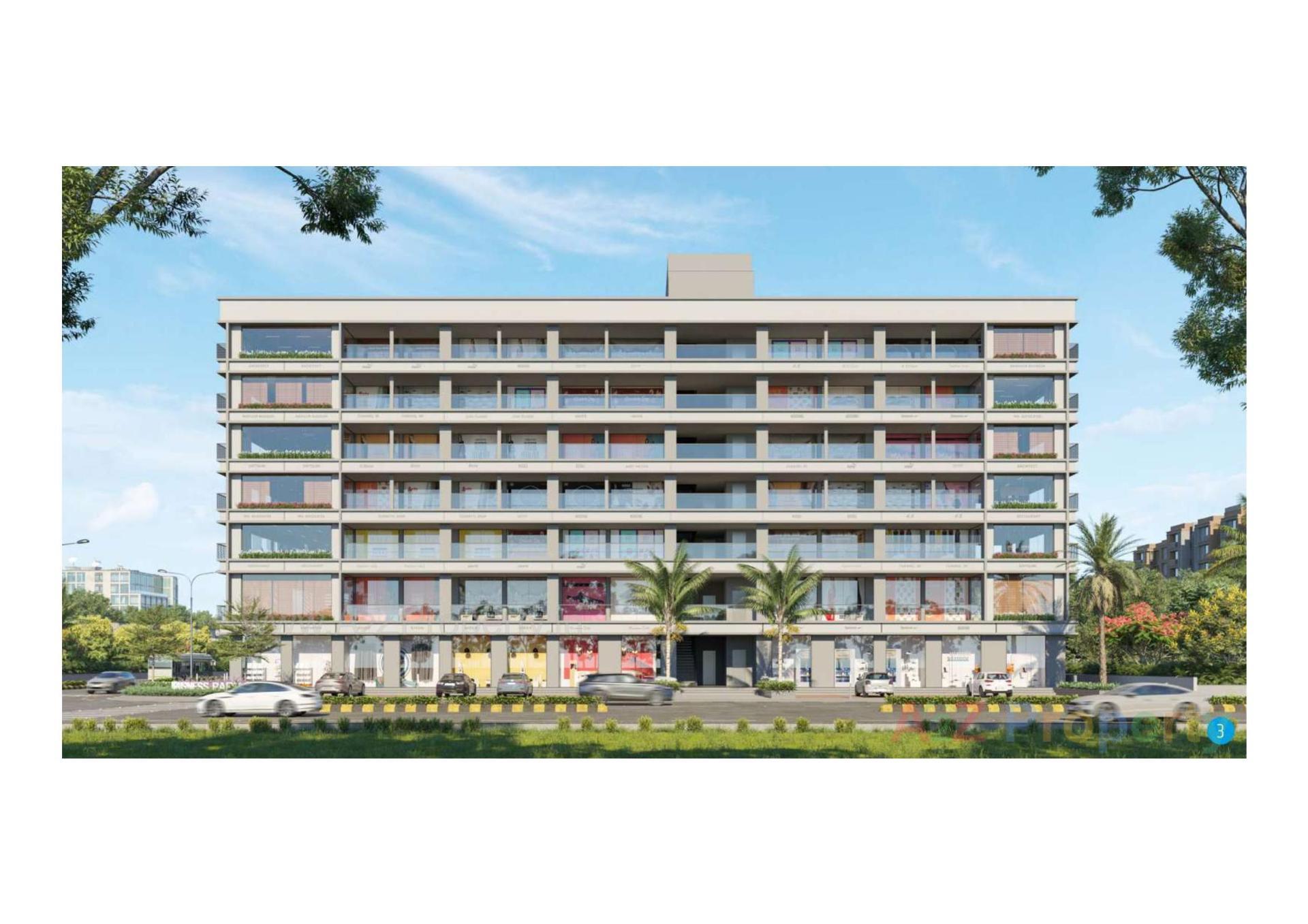 3D Elevation of real estate project One Plus Business Point located at Ahmedabad, Ahmedabad, Gujarat