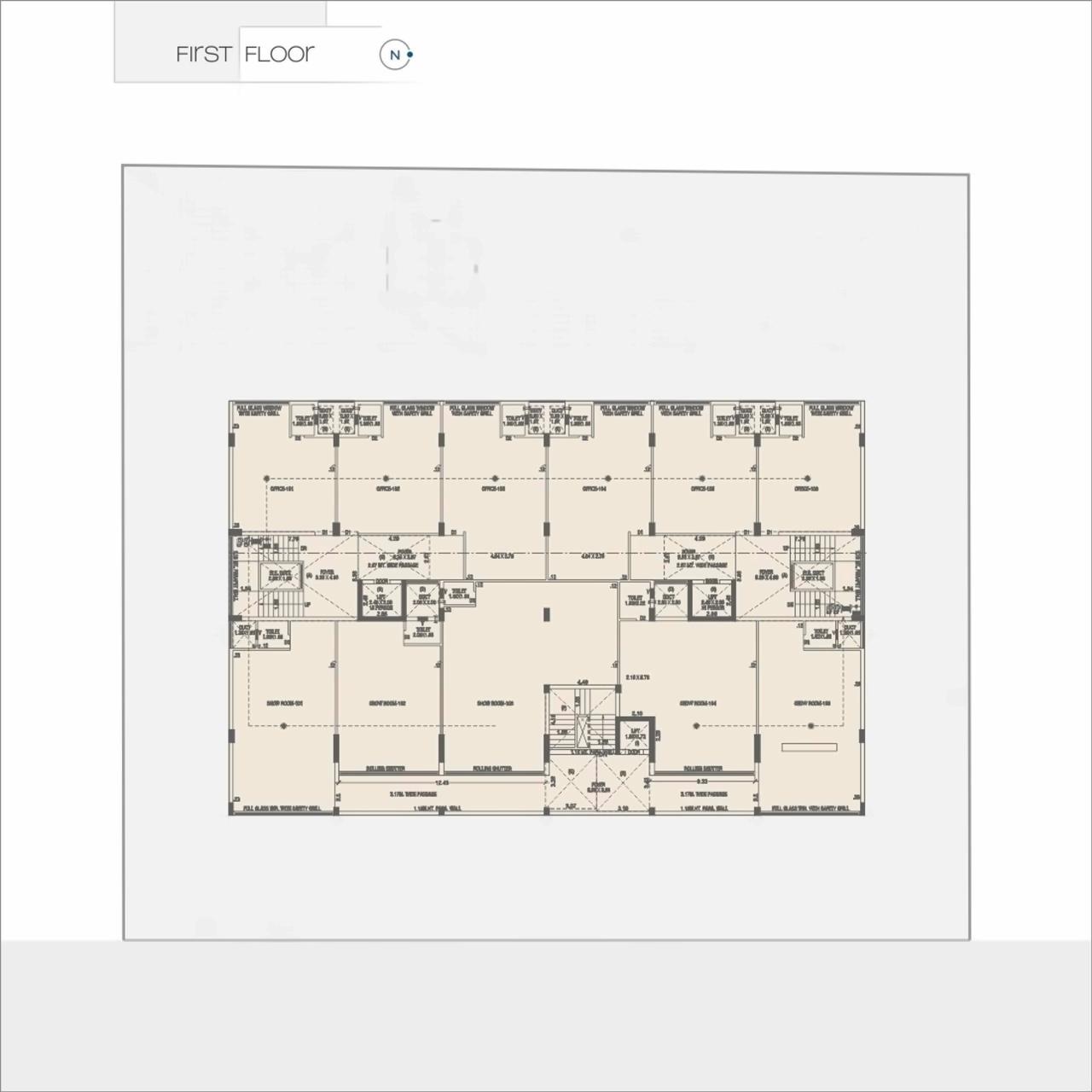 Layout of real estate project One World Capital located at Bodakdev, Ahmedabad, Gujarat