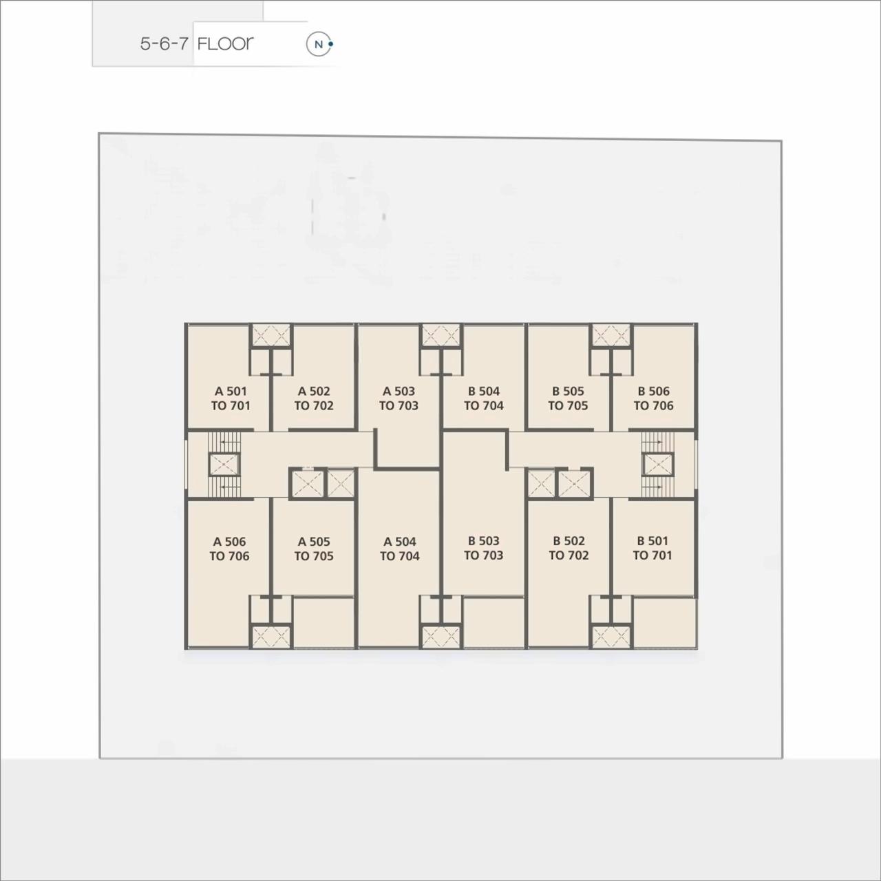 Layout of real estate project One World Capital located at Bodakdev, Ahmedabad, Gujarat