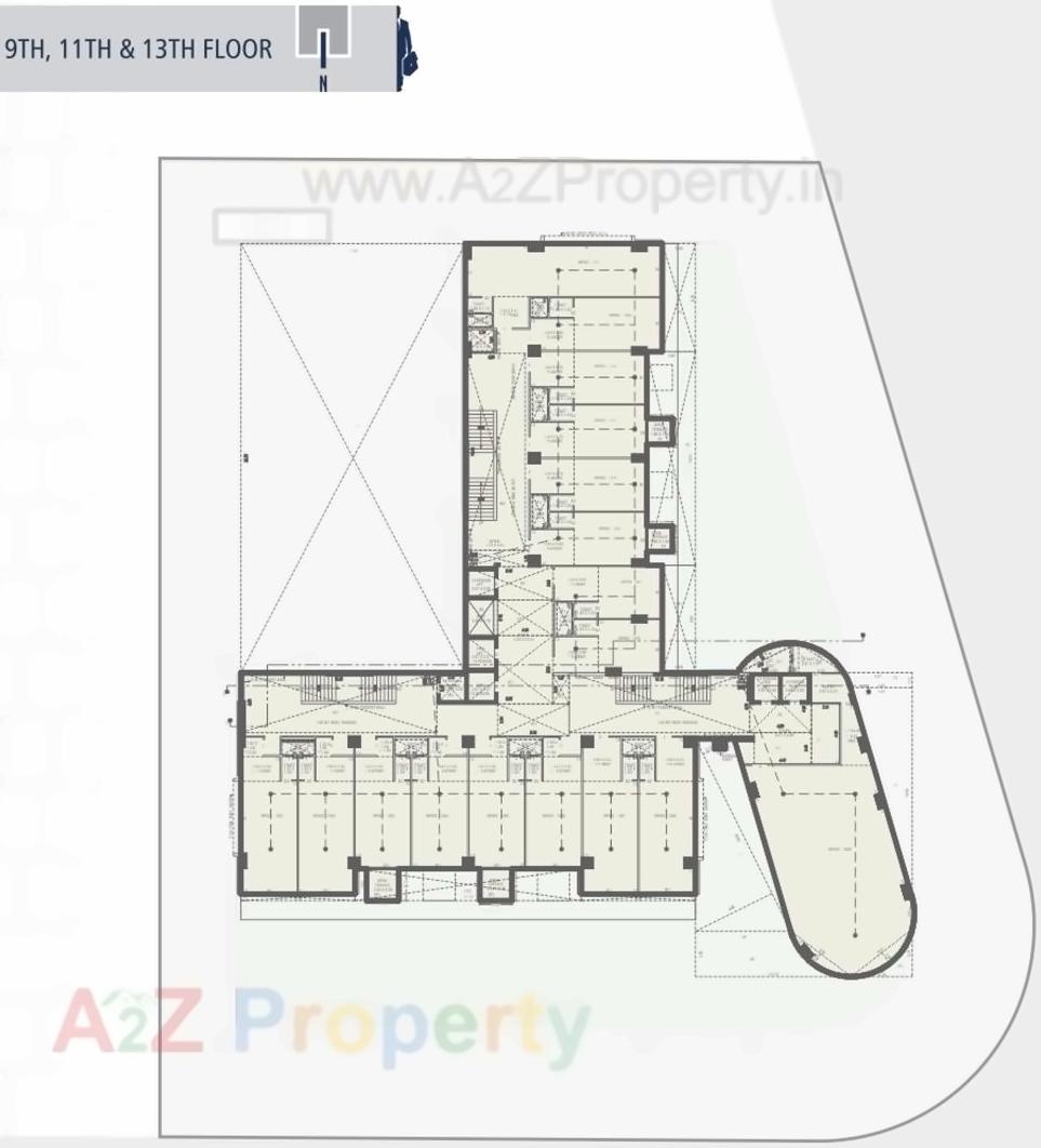 Layout of real estate project One World West located at Ambli, Ahmedabad, Gujarat