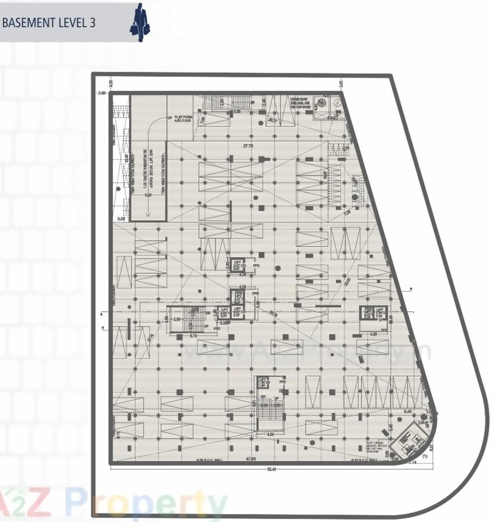 Layout of real estate project One World West located at Ambli, Ahmedabad, Gujarat
