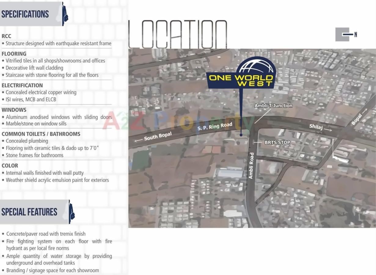  of real estate project One World West located at Ambli, Ahmedabad, Gujarat