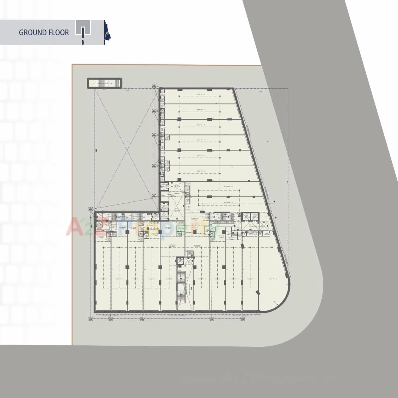 Layout of real estate project One World West located at Ambli, Ahmedabad, Gujarat