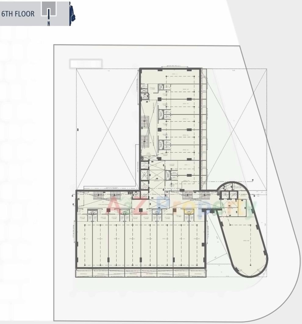Layout of real estate project One World West located at Ambli, Ahmedabad, Gujarat