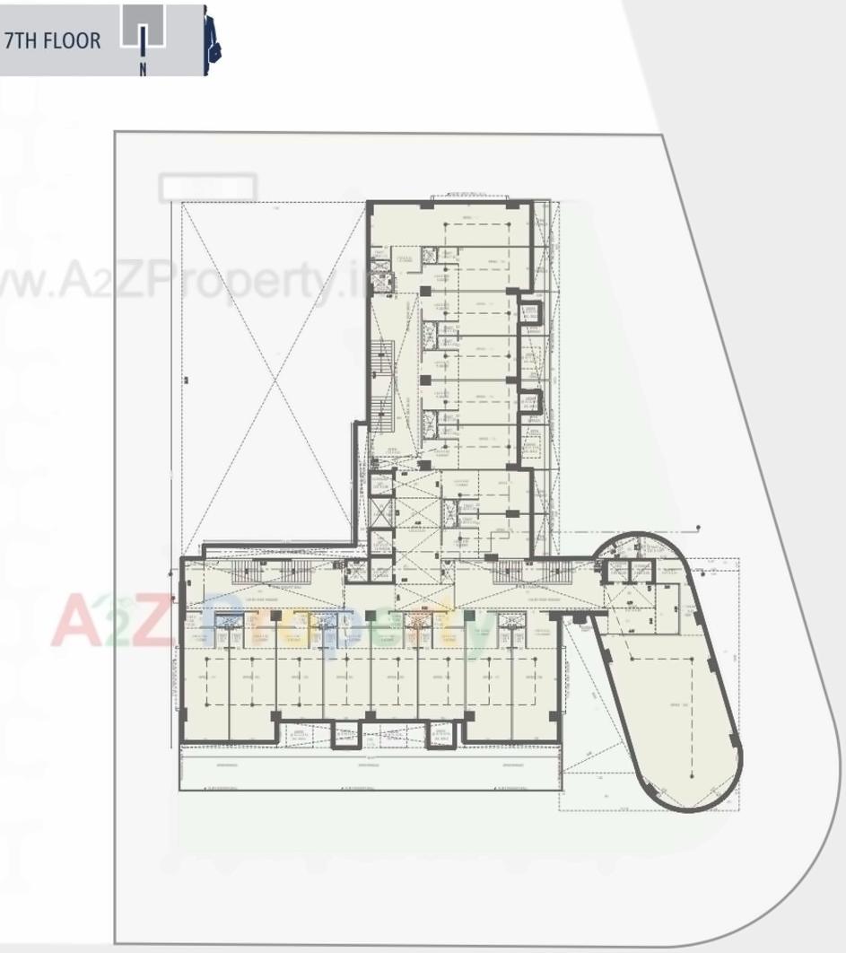 Layout of real estate project One World West located at Ambli, Ahmedabad, Gujarat