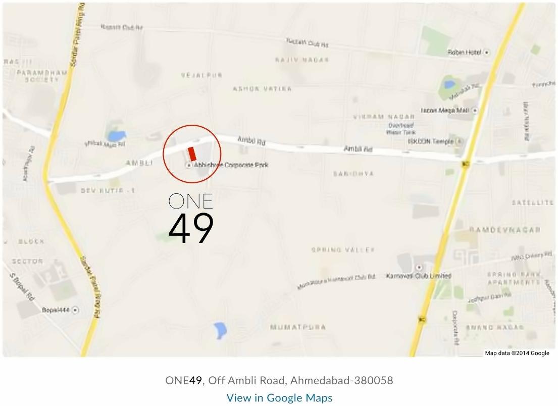  of real estate project One located at Ambli, Ahmedabad, Gujarat