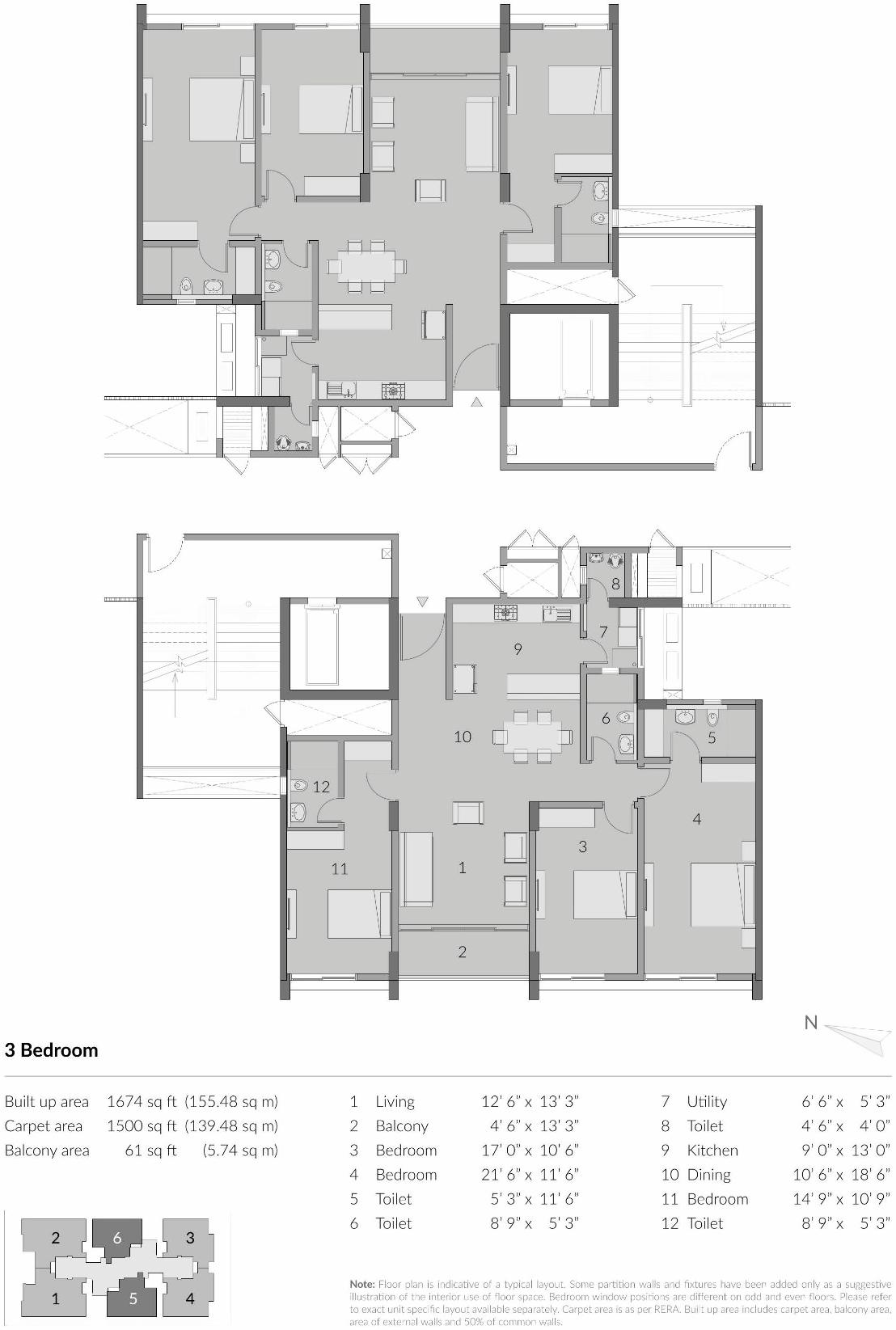 Layout of real estate project One located at Ambli, Ahmedabad, Gujarat