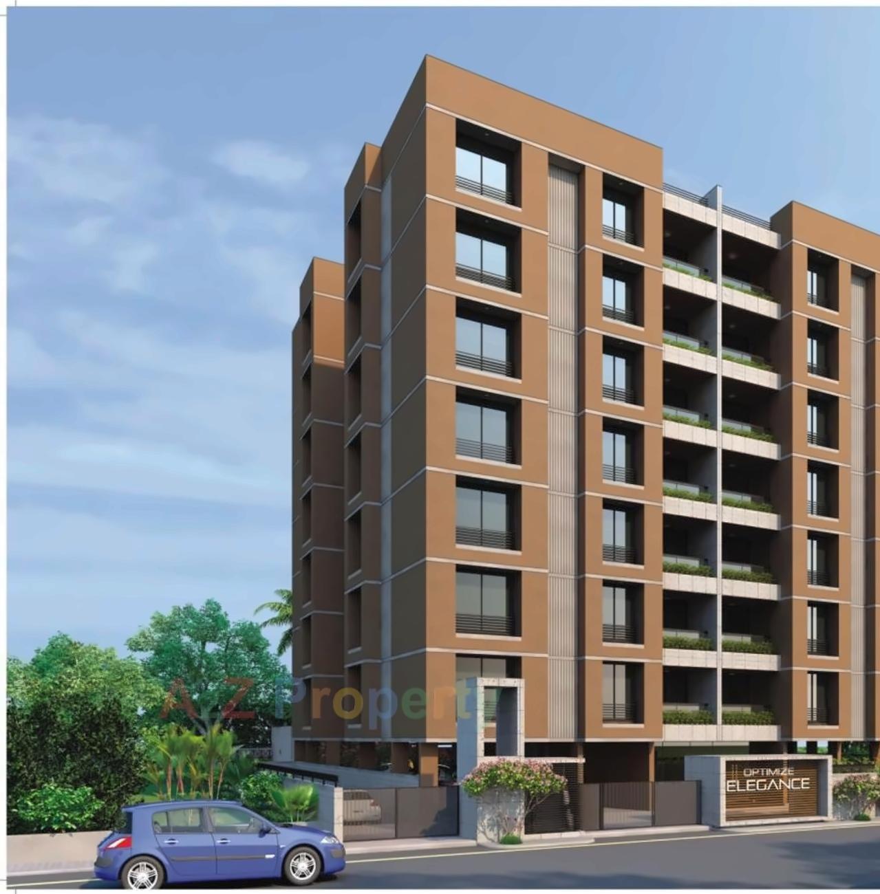 3D Elevation of real estate project Optimize Elegance located at Bodakdev, Ahmedabad, Gujarat