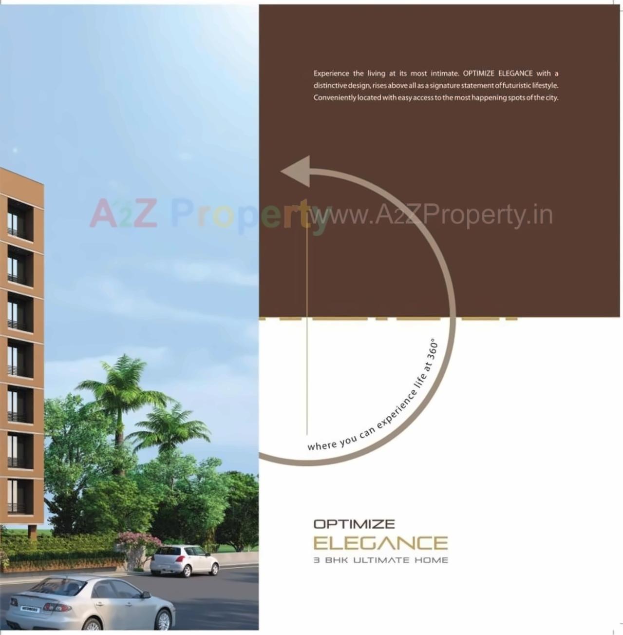3D Elevation of real estate project Optimize Elegance located at Bodakdev, Ahmedabad, Gujarat