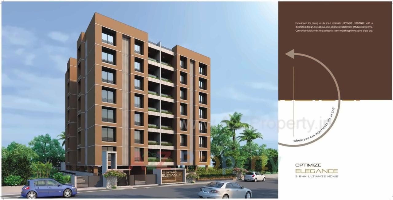 3D Elevation of real estate project Optimize Elegance located at Bodakdev, Ahmedabad, Gujarat