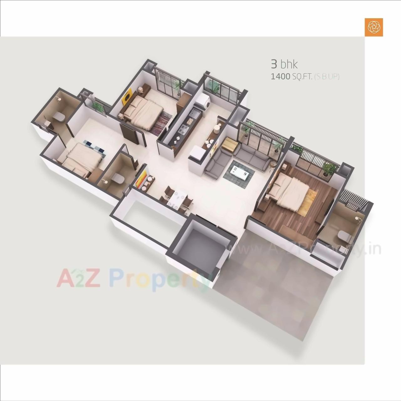 Layout of real estate project Orchid Divine located at Ahmedabad, Ahmedabad, Gujarat
