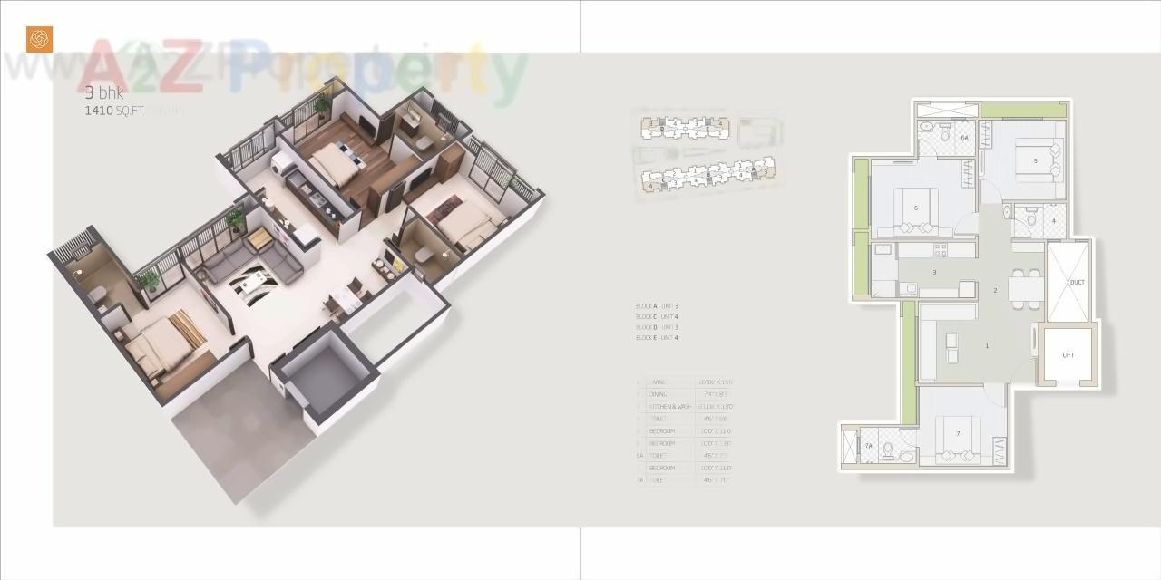 Layout of real estate project Orchid Divine located at Ahmedabad, Ahmedabad, Gujarat