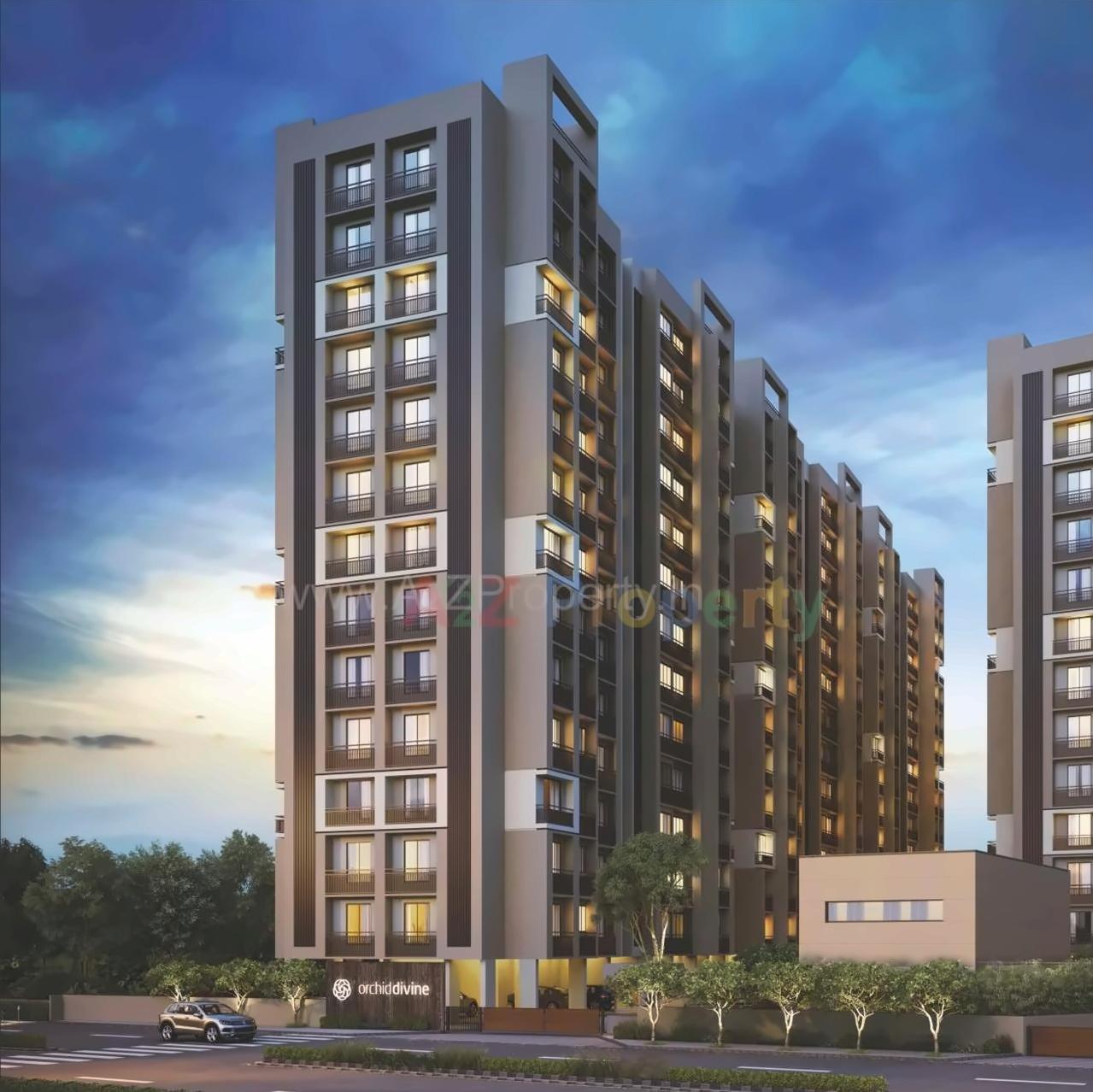 3D Elevation of real estate project Orchid Divine located at Ahmedabad, Ahmedabad, Gujarat