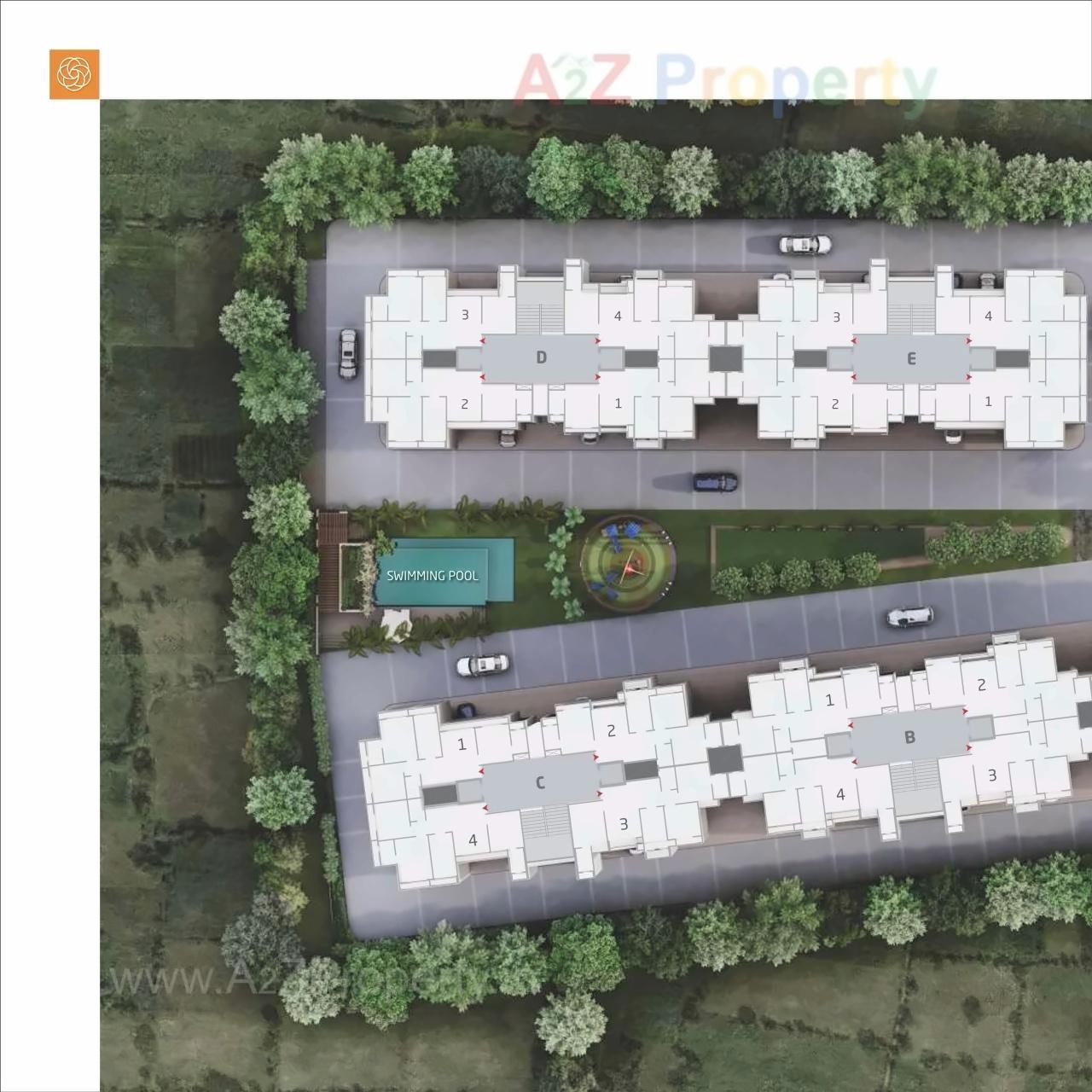 Layout of real estate project Orchid Divine located at Ahmedabad, Ahmedabad, Gujarat