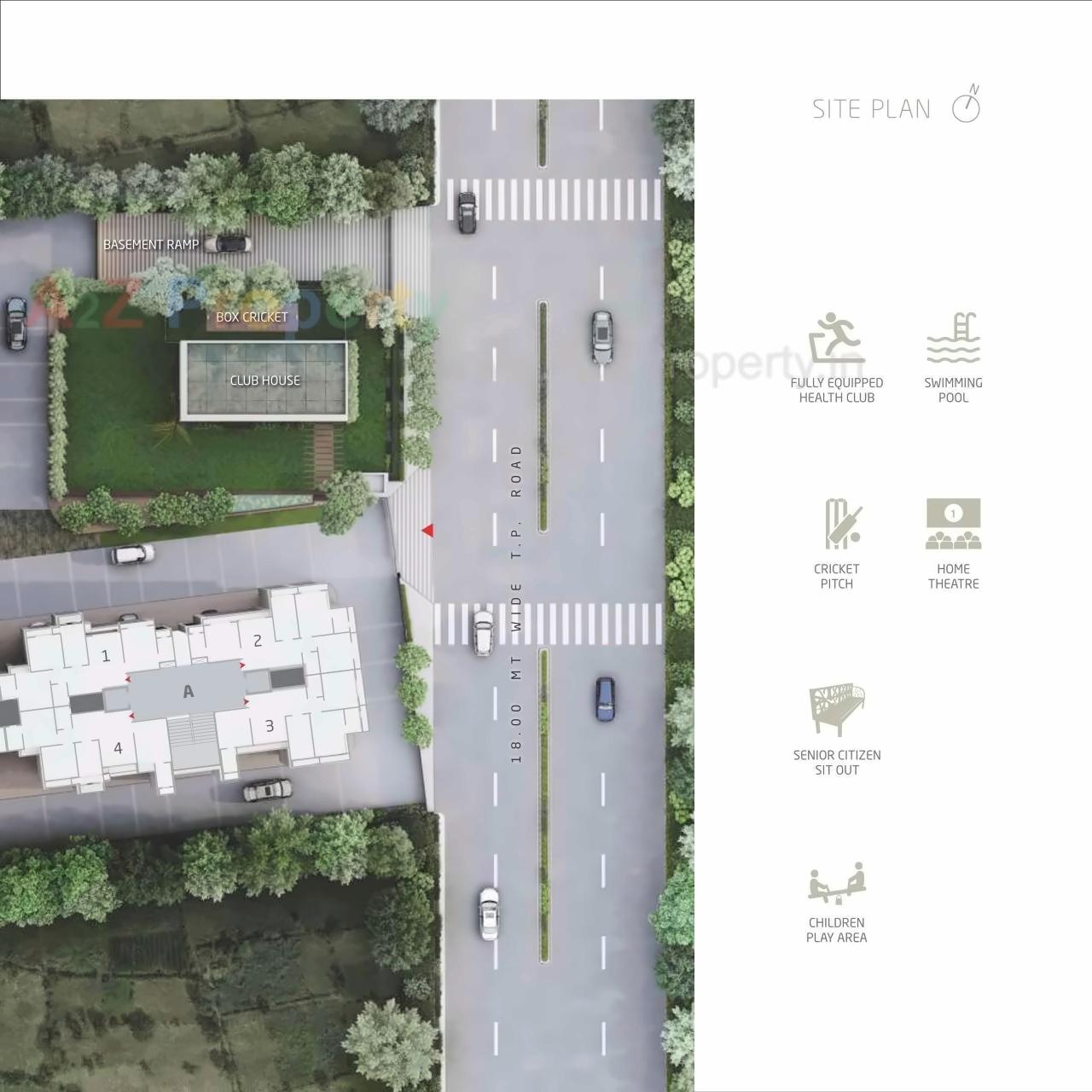 Layout of real estate project Orchid Divine located at Ahmedabad, Ahmedabad, Gujarat