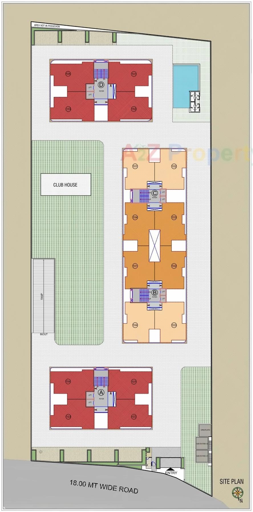 Layout of real estate project Orchid Exotica located at Makarba, Ahmedabad, Gujarat