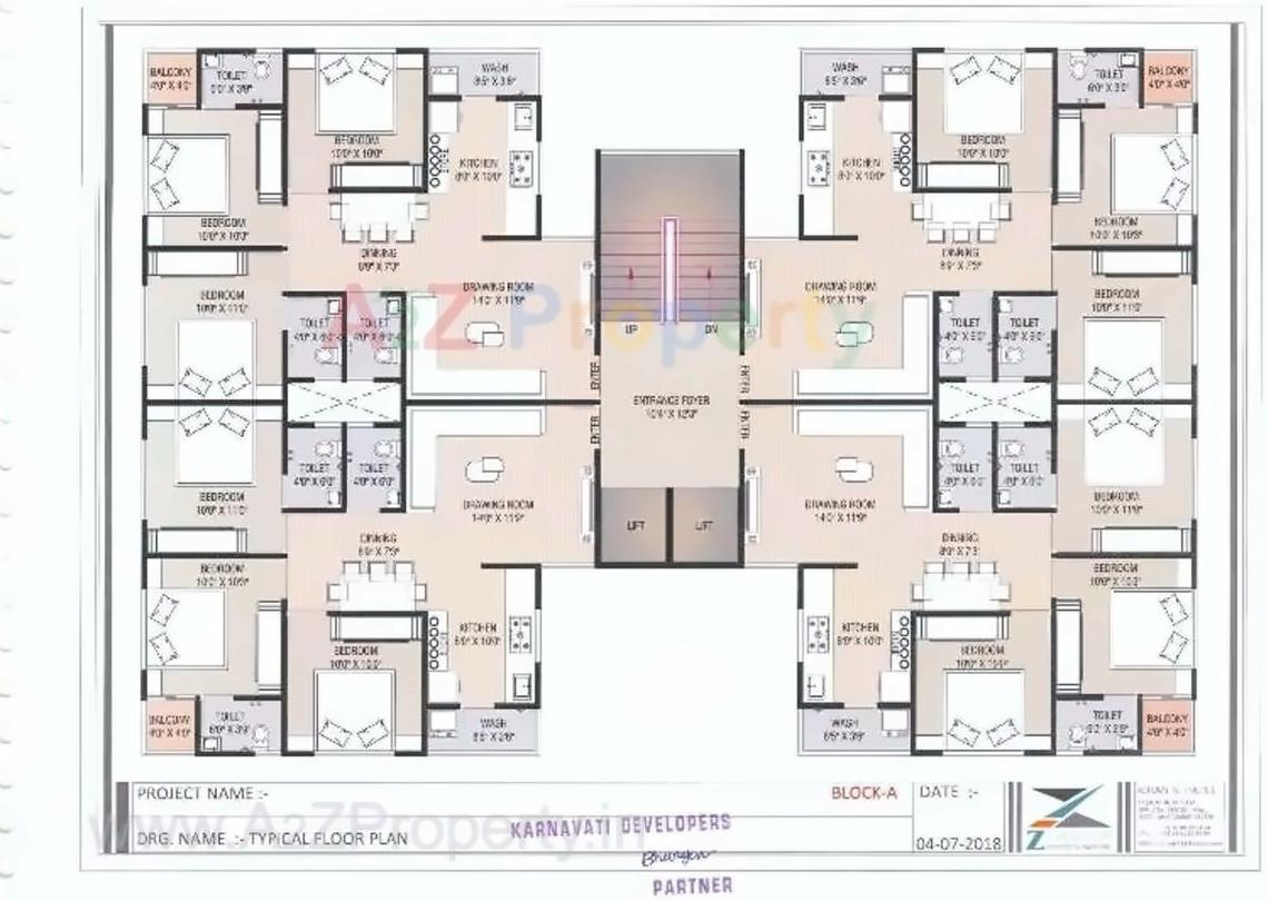 Layout of real estate project Orchid Heritage located at Naroda, Ahmedabad, Gujarat