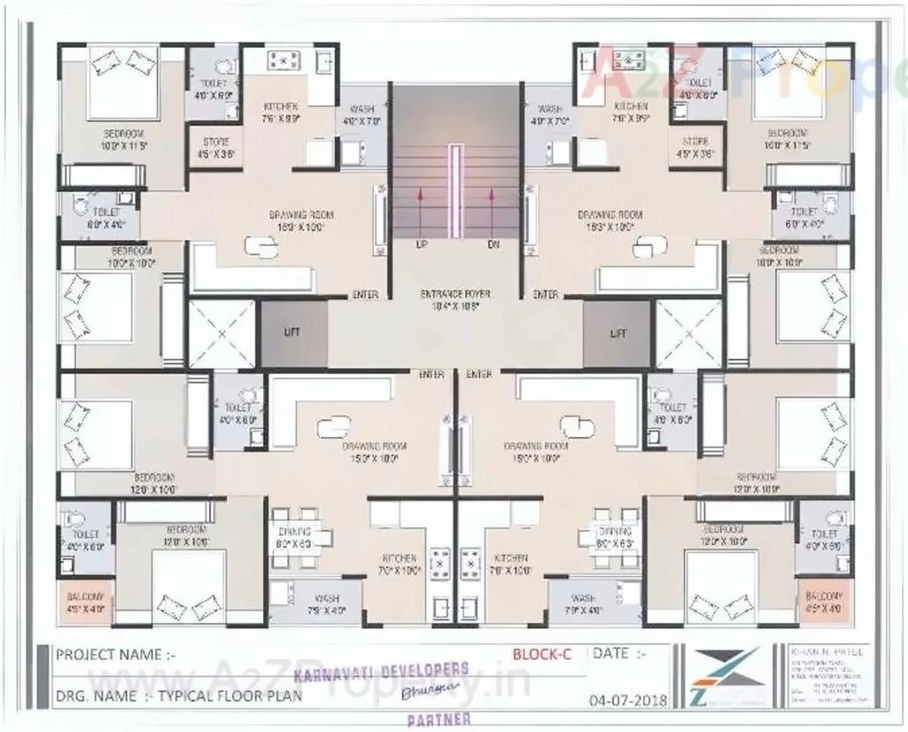 Layout of real estate project Orchid Heritage located at Naroda, Ahmedabad, Gujarat