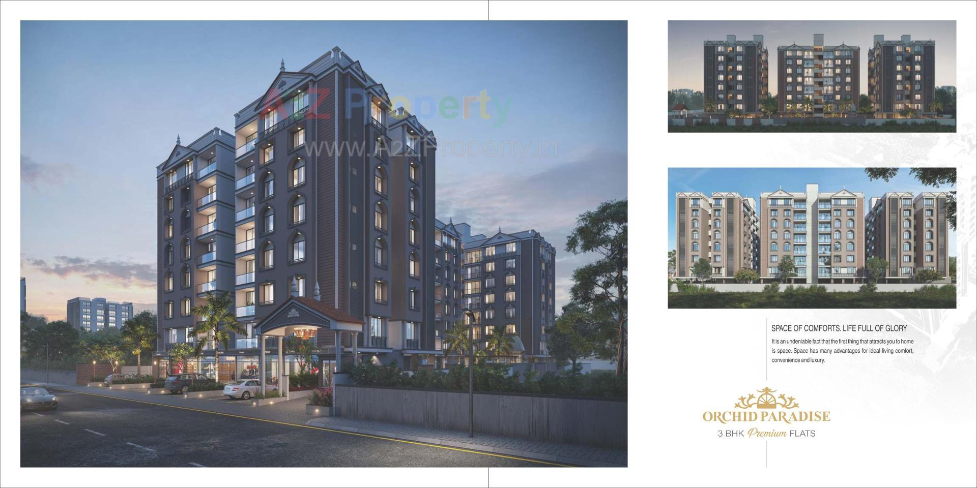 3D Elevation of real estate project Orchid Paradise located at Naroda, Ahmedabad, Gujarat