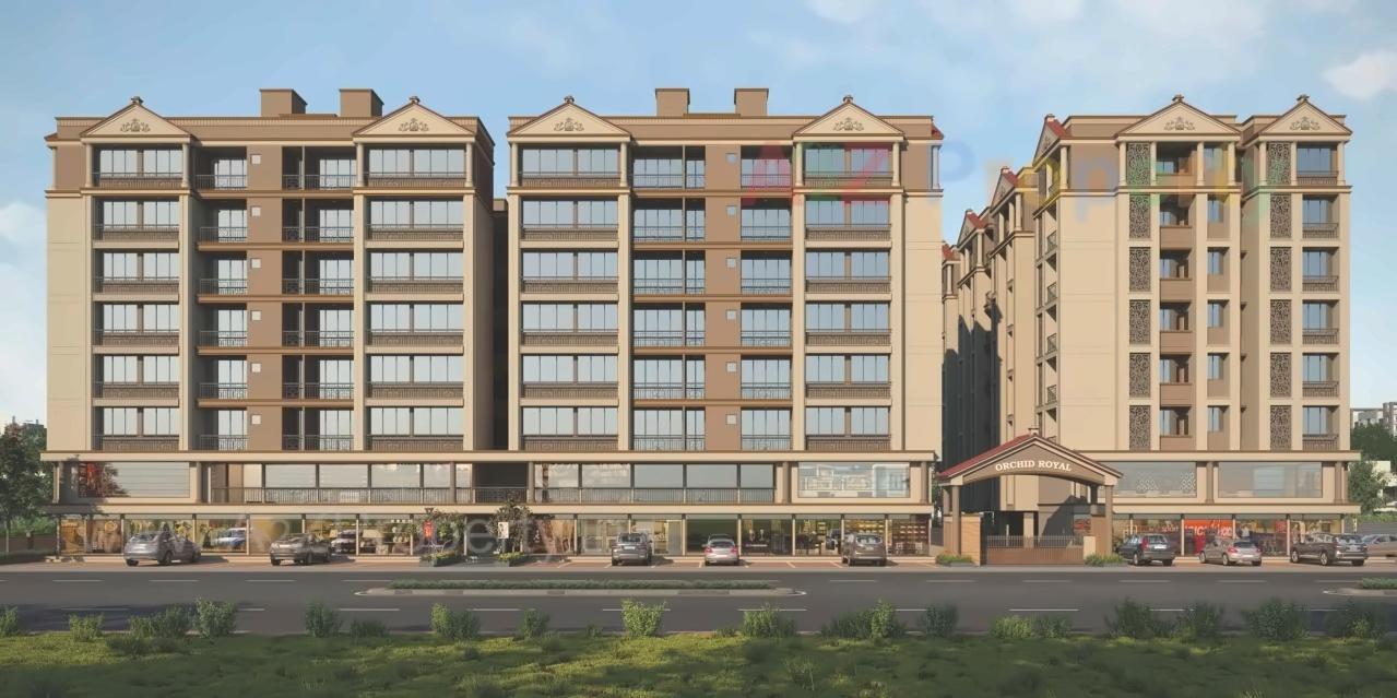 3D Elevation of real estate project Orchid Royal located at Naroda, Ahmedabad, Gujarat