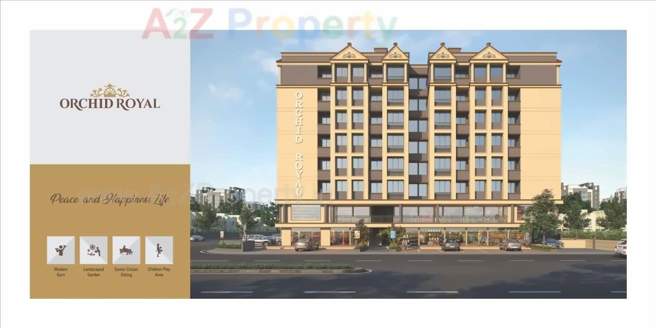 3D Elevation of real estate project Orchid Royal located at Naroda, Ahmedabad, Gujarat