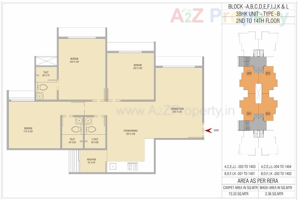 Layout of real estate project Orchid Sky located at Sarkhej, Ahmedabad, Gujarat
