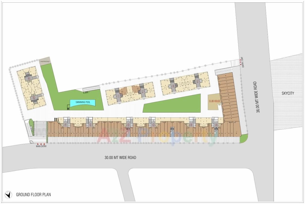 Layout of real estate project Orchid Sky located at Sarkhej, Ahmedabad, Gujarat