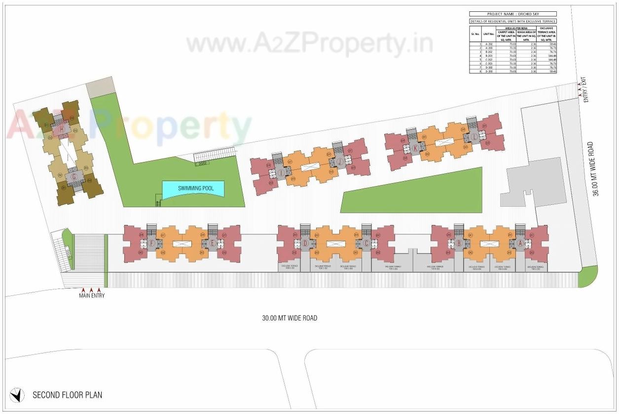 Layout of real estate project Orchid Sky located at Sarkhej, Ahmedabad, Gujarat