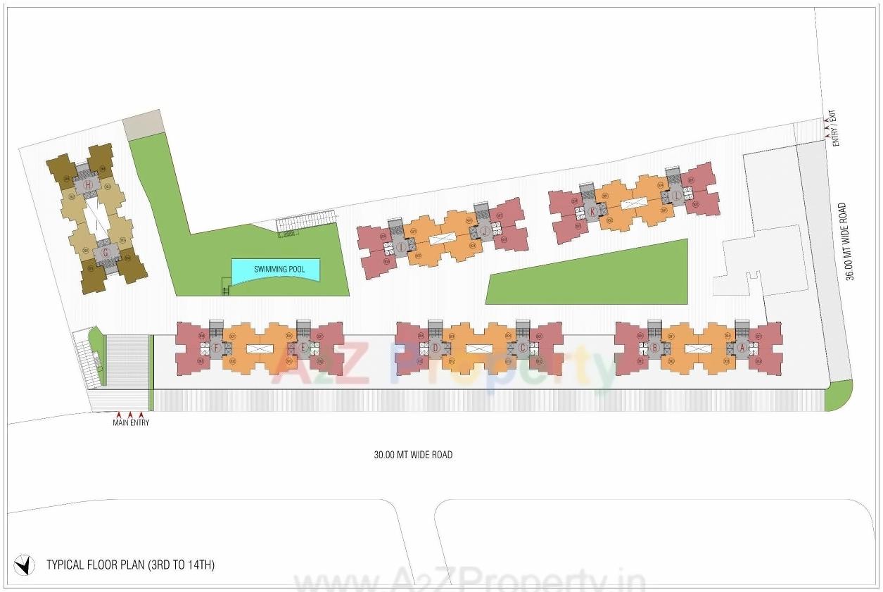 Layout of real estate project Orchid Sky located at Sarkhej, Ahmedabad, Gujarat