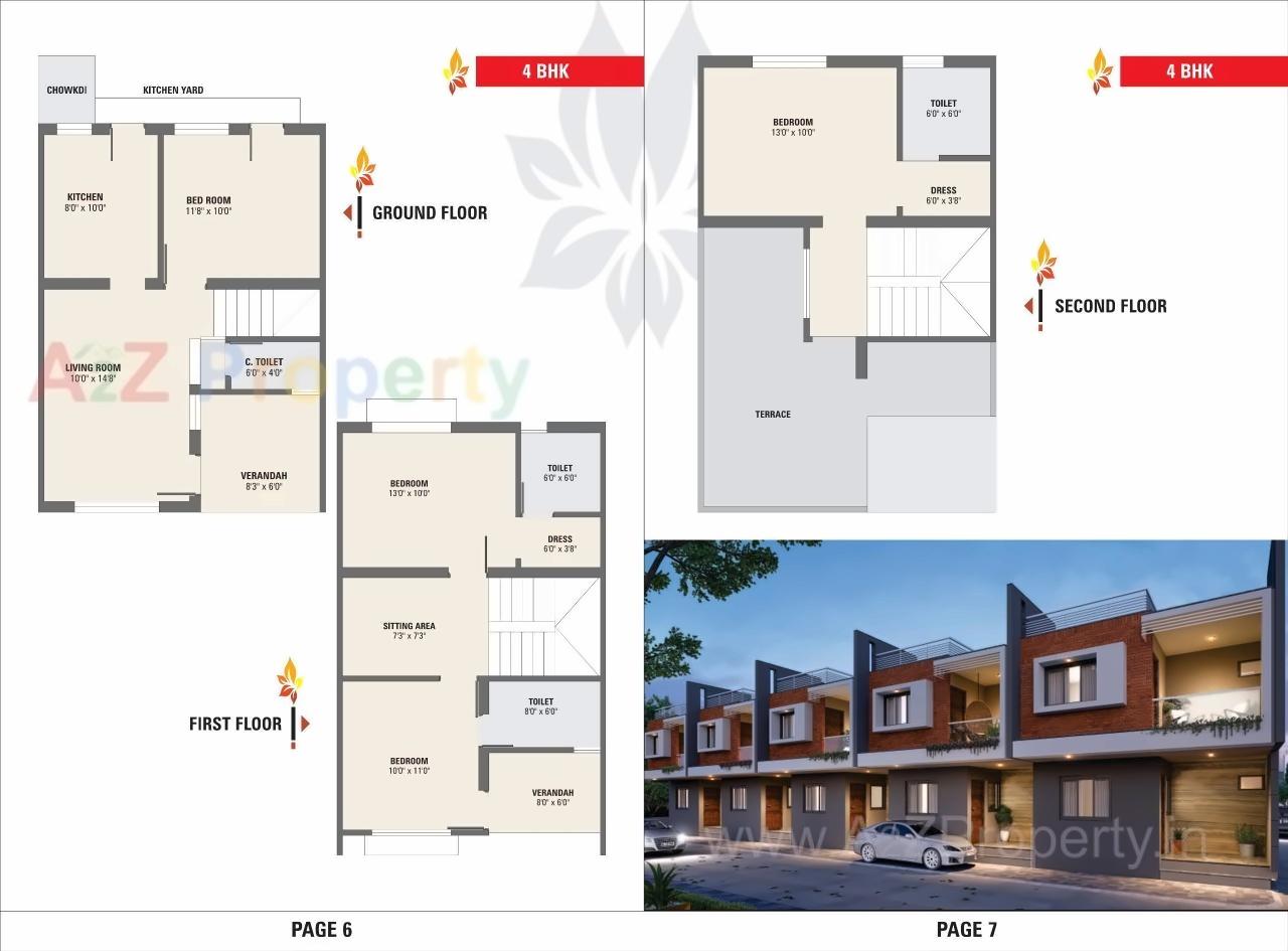 Layout of real estate project Orchid Villa located at Sanand, Ahmedabad, Gujarat