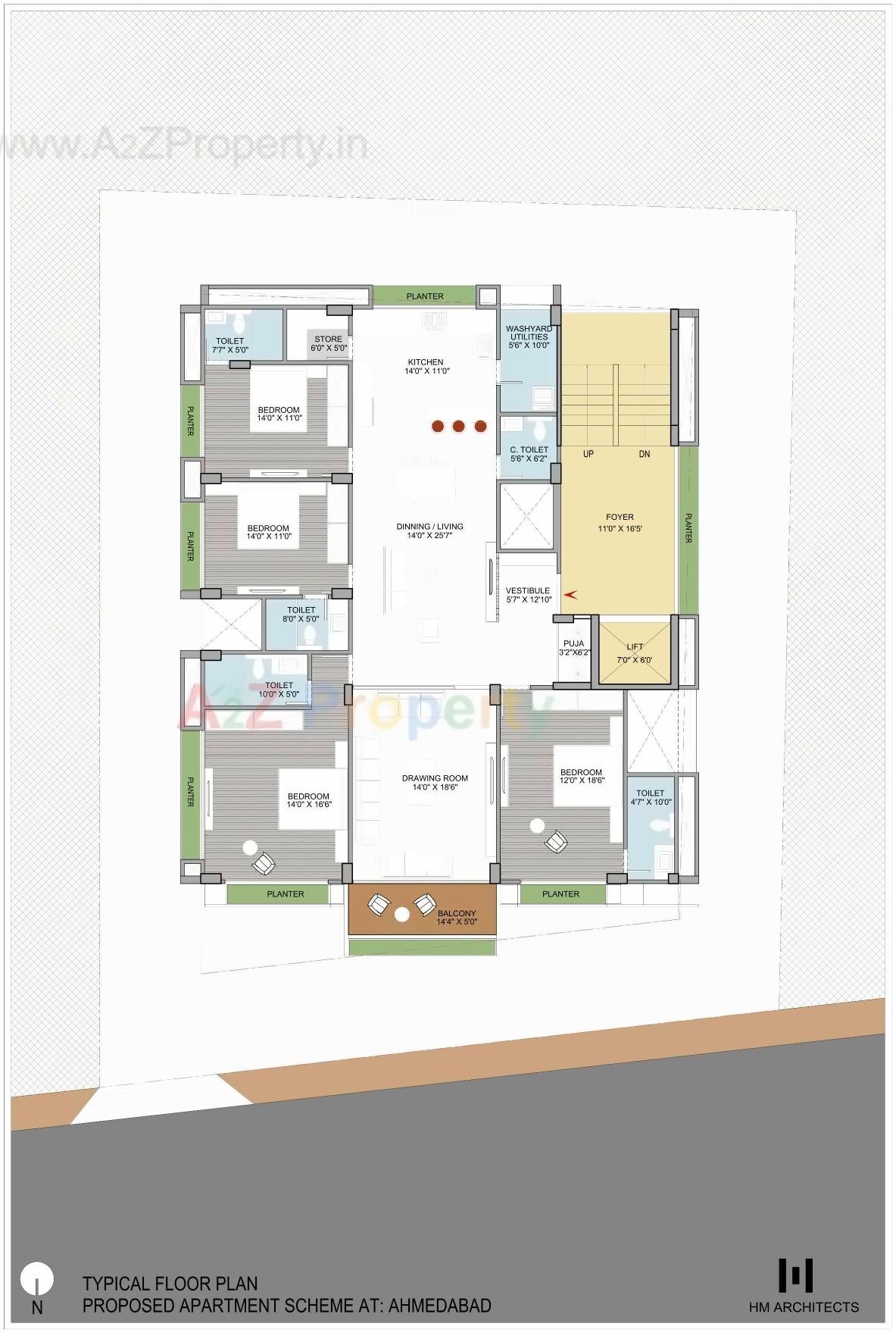 Layout of real estate project Origami located at Changispur, Ahmedabad, Gujarat