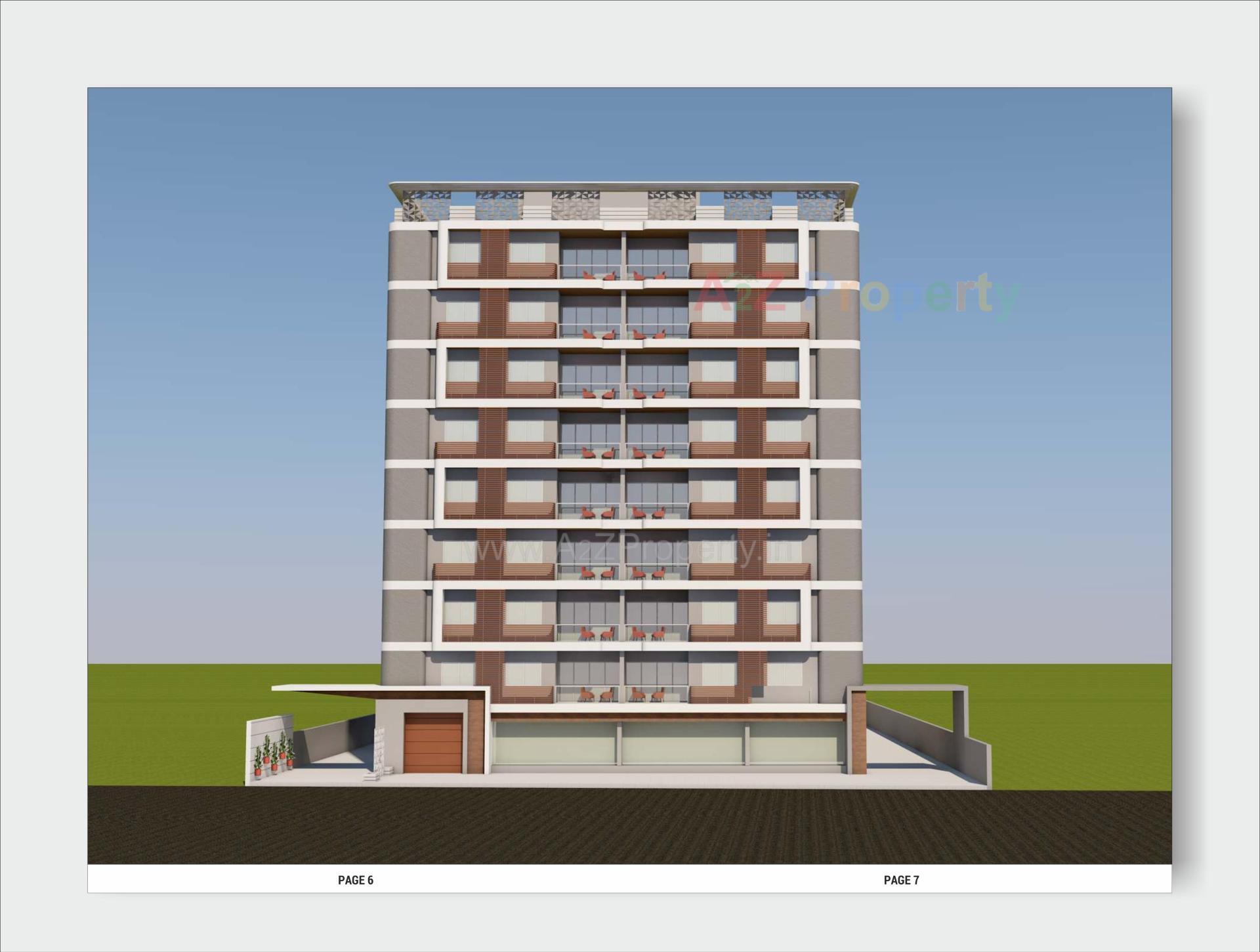 3D Elevation of real estate project Oscar Luxuria located at Nikol, Ahmedabad, Gujarat
