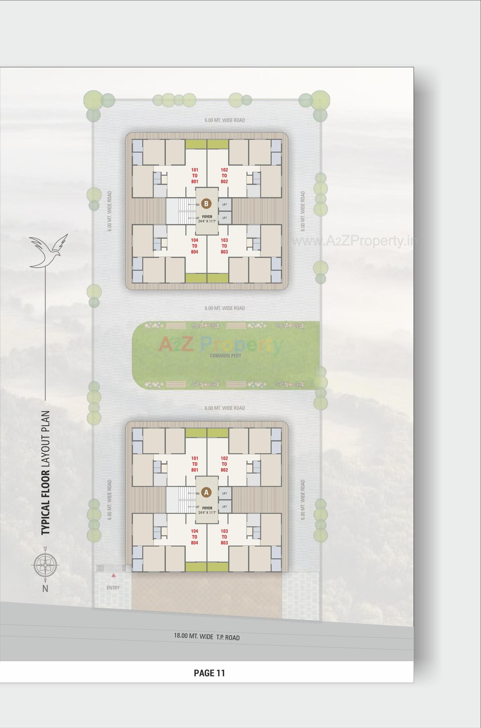 Layout of real estate project Oscar Luxuria located at Nikol, Ahmedabad, Gujarat