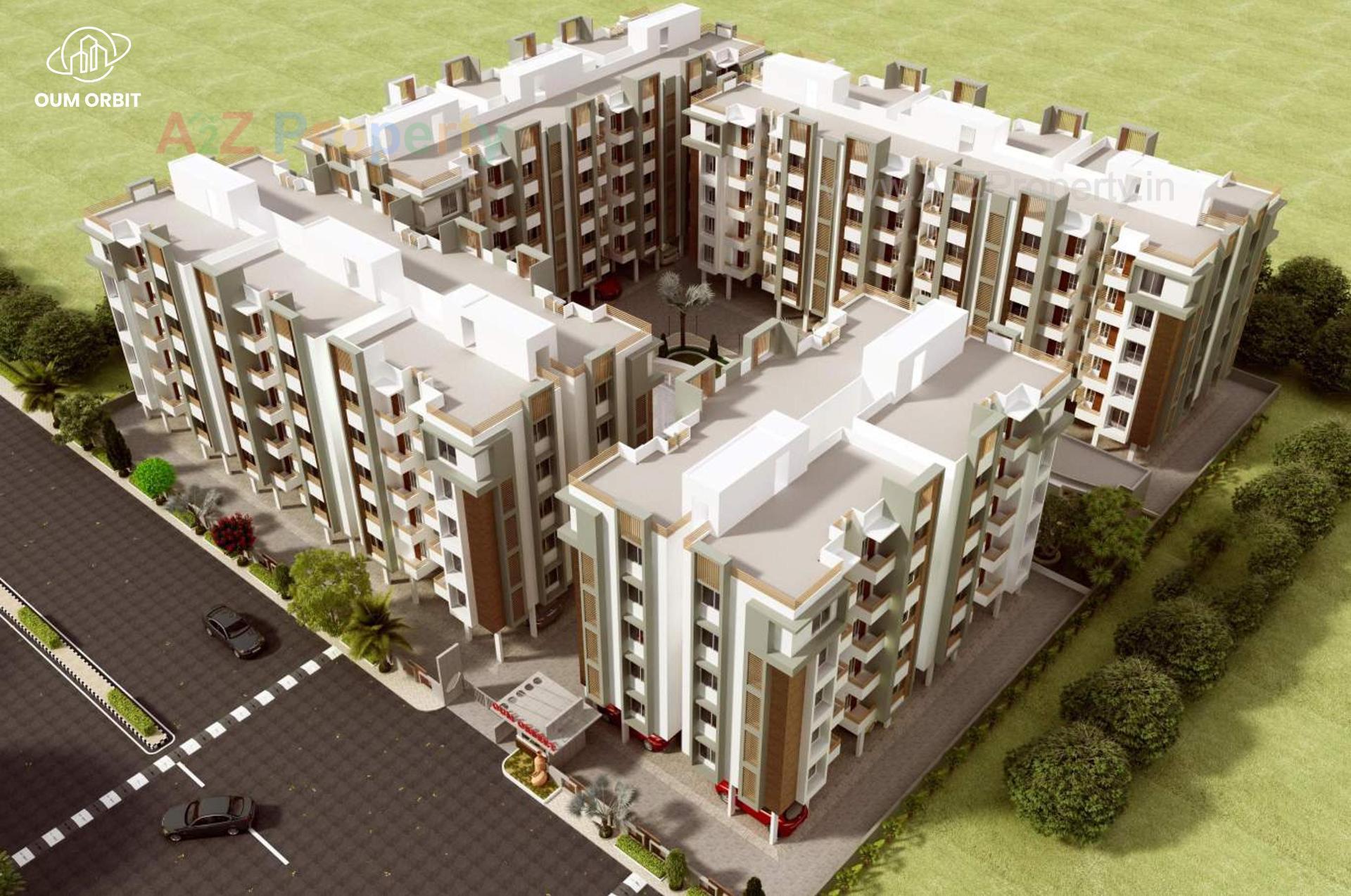 3D Elevation of real estate project Oum Orbit located at Vinzol, Ahmedabad, Gujarat