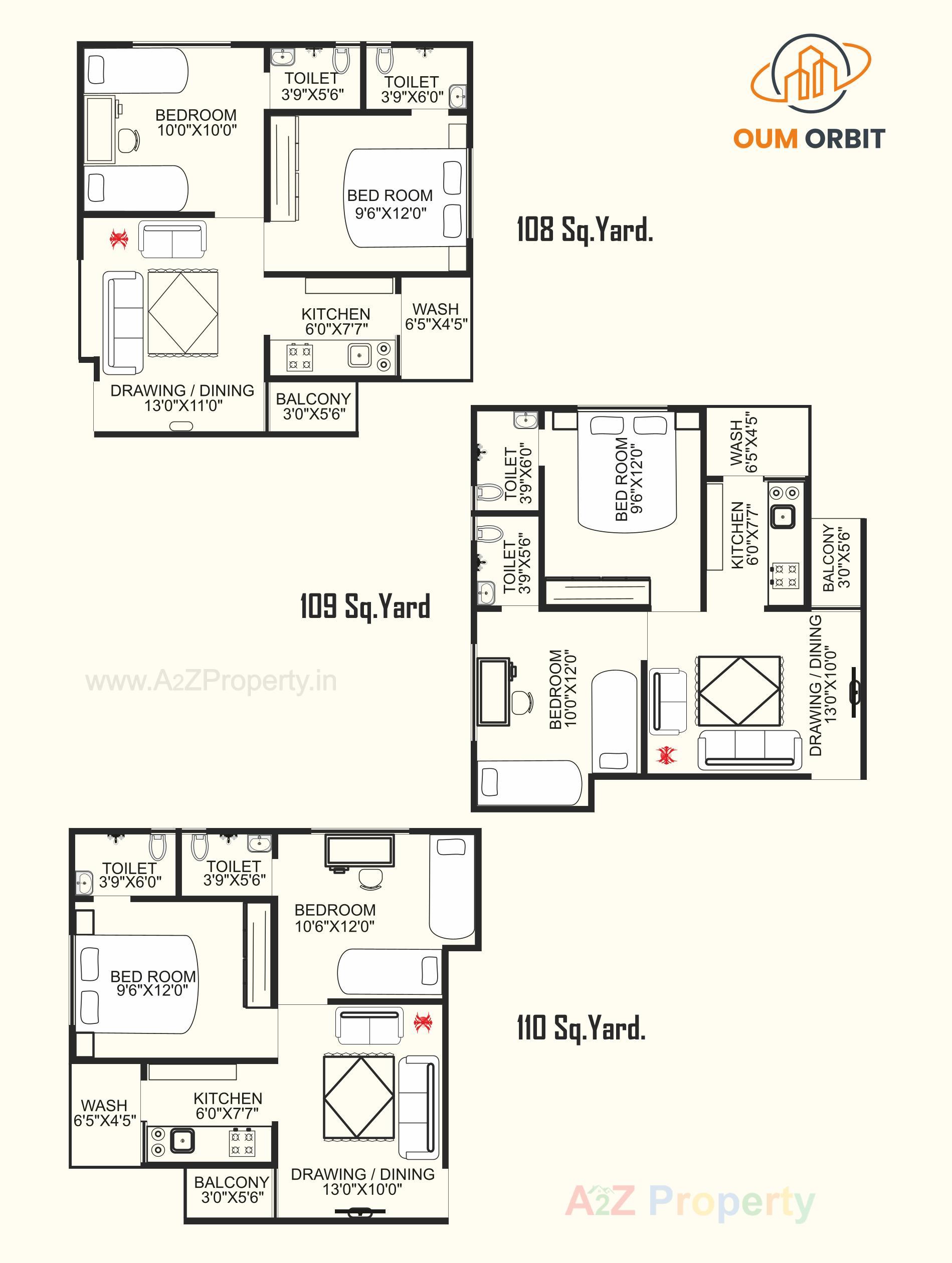 Layout of real estate project Oum Orbit located at Vinzol, Ahmedabad, Gujarat